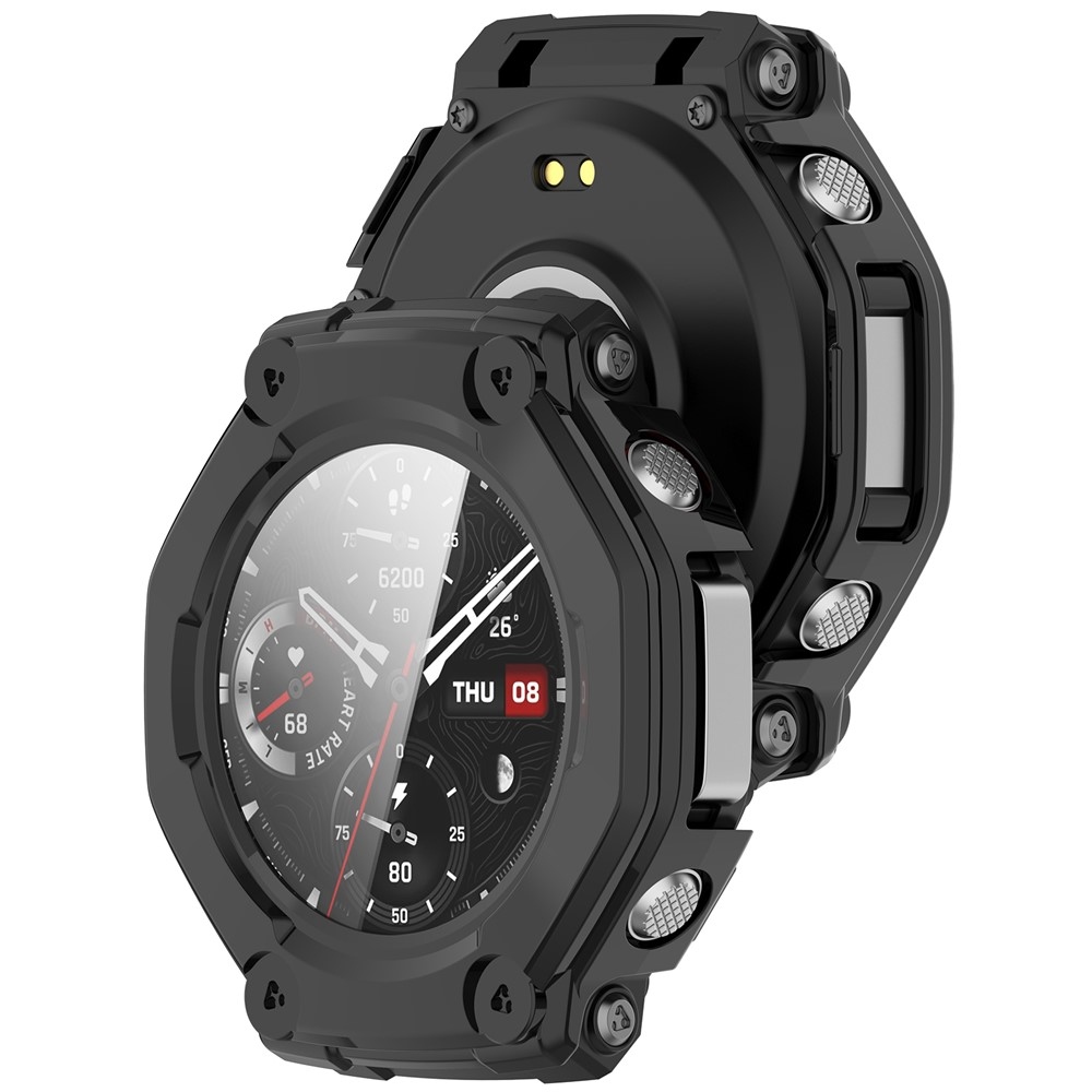 Overall plastové nasadzovacie puzdro s ochranným sklom na Amazfit T-Rex 3 - čierne