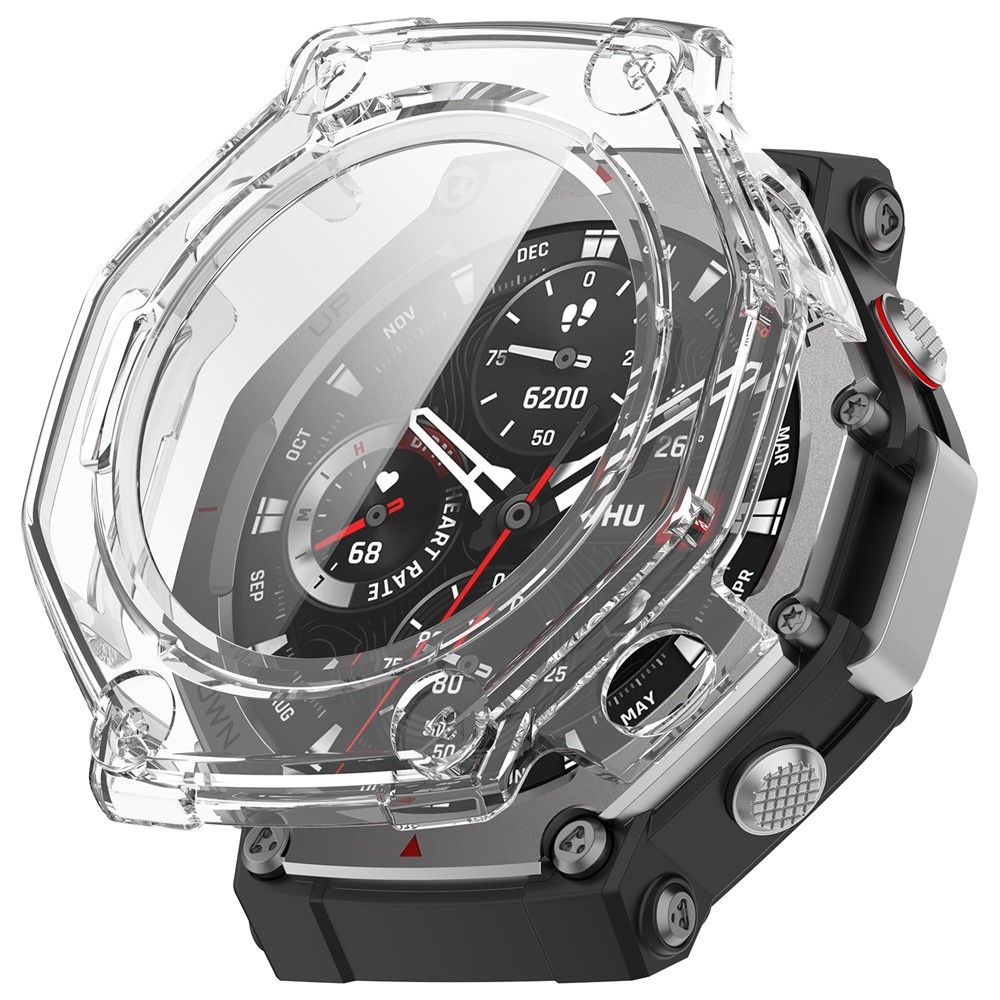 Overall plastové nasadzovacie puzdro s ochranným sklom na Amazfit T-Rex 3 - priehľadné
