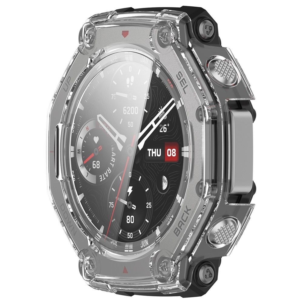 Overall plastové nasadzovacie puzdro s ochranným sklom na Amazfit T-Rex 3 - priehľadné