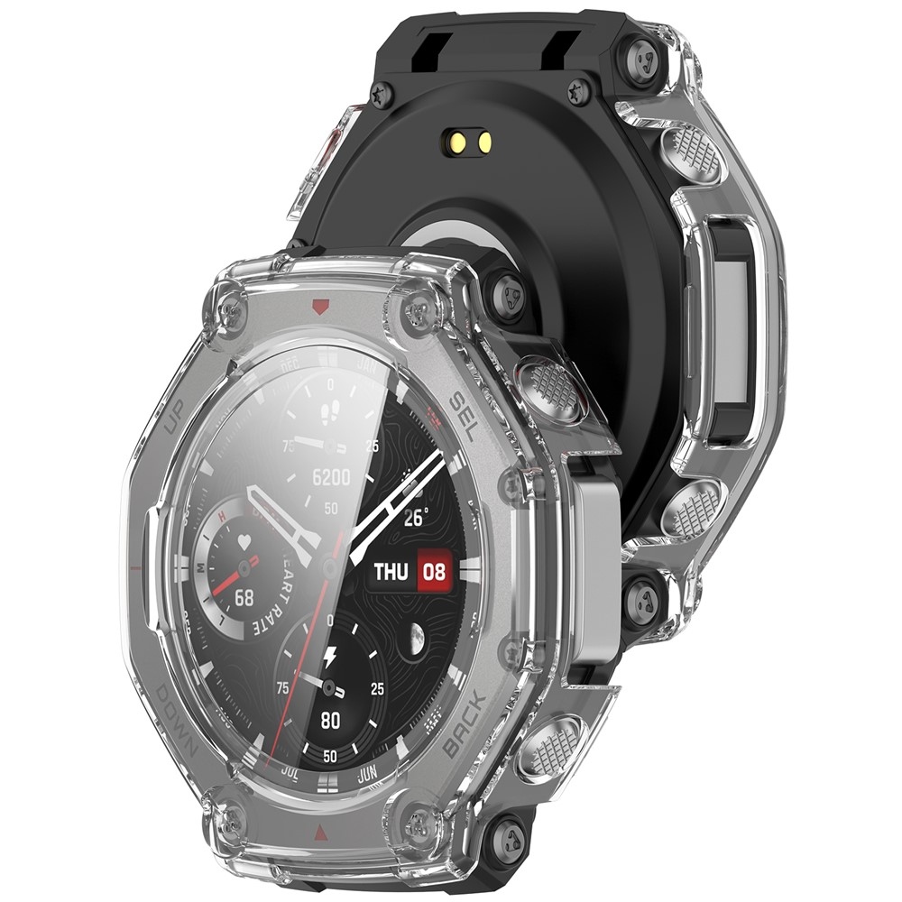 Overall plastové nasadzovacie puzdro s ochranným sklom na Amazfit T-Rex 3 - priehľadné