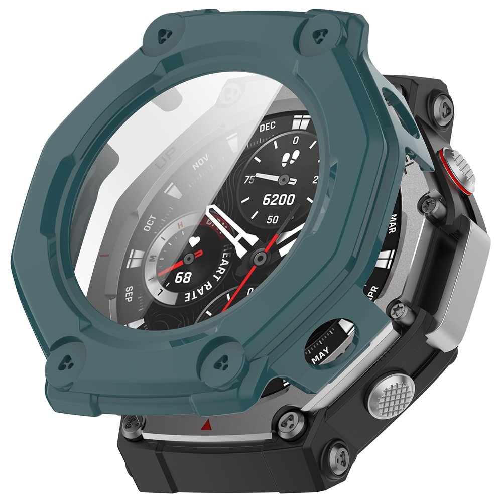 Overall plastové nasadzovacie puzdro s ochranným sklom na Amazfit T-Rex 3 - zelené