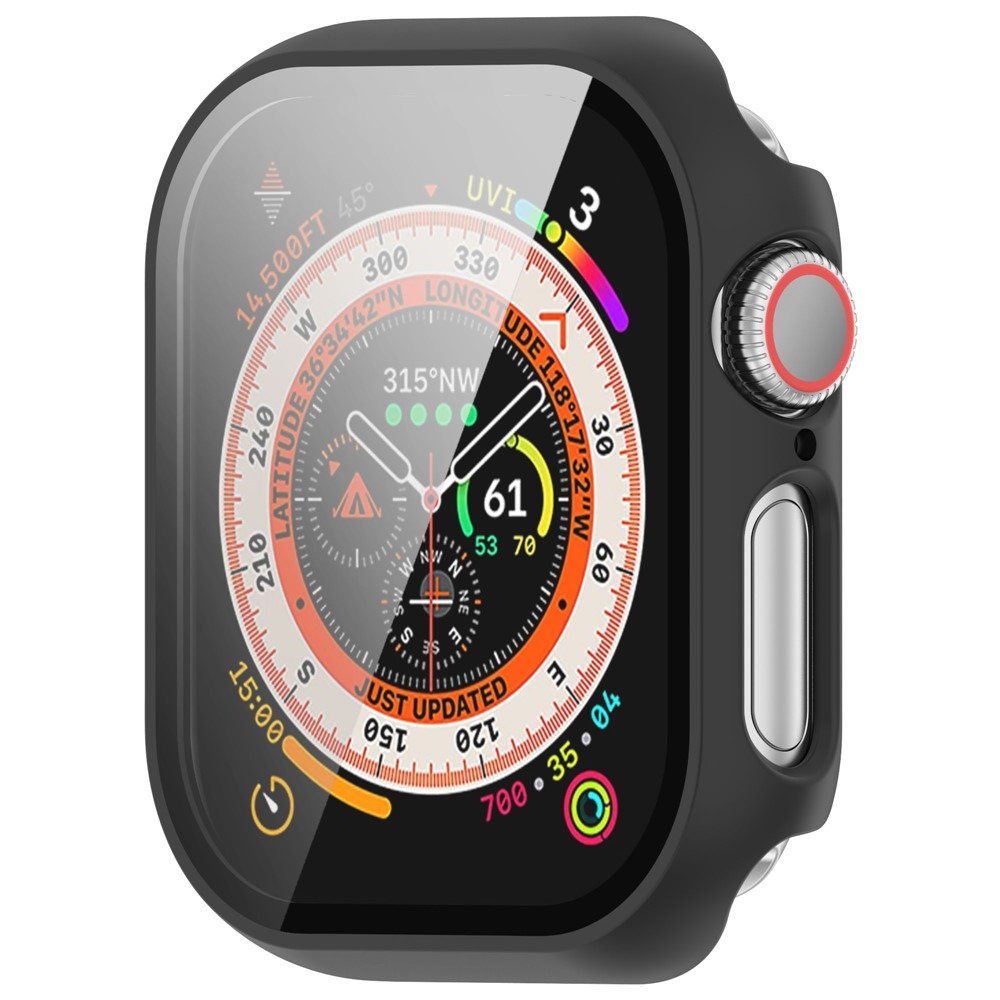 Overall plastové nasadzovacie puzdro s ochranným sklom na Apple Watch 11/10 42mm - čierne