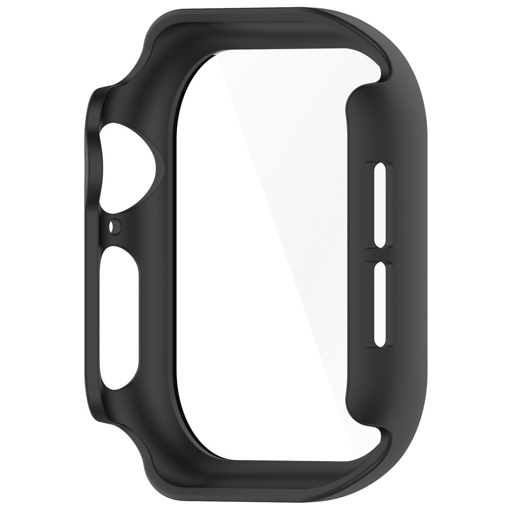 Overall plastové nasadzovacie puzdro s ochranným sklom na Apple Watch 11/10 42mm - čierne