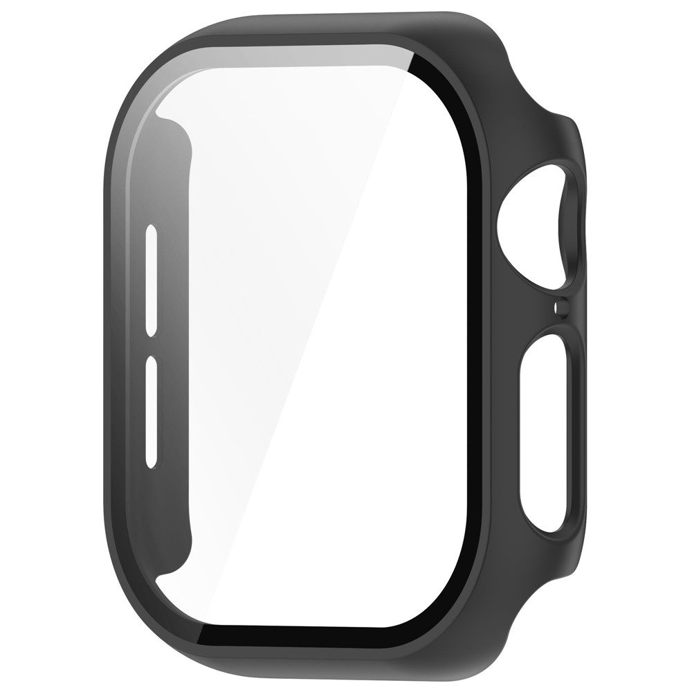 Overall plastové nasadzovacie puzdro s ochranným sklom na Apple Watch 11/10 42mm - čierne