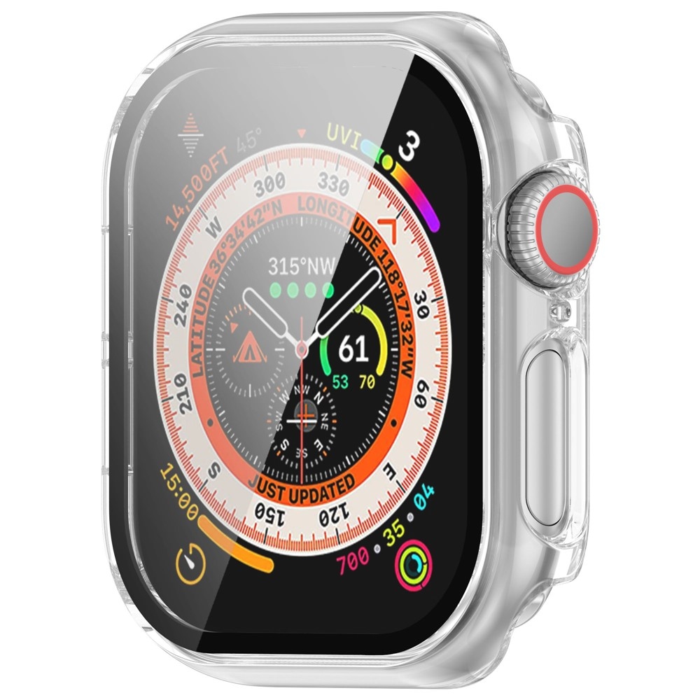 Overall plastové nasadzovacie puzdro s ochranným sklom na Apple Watch 11/10 42mm - priehľadné