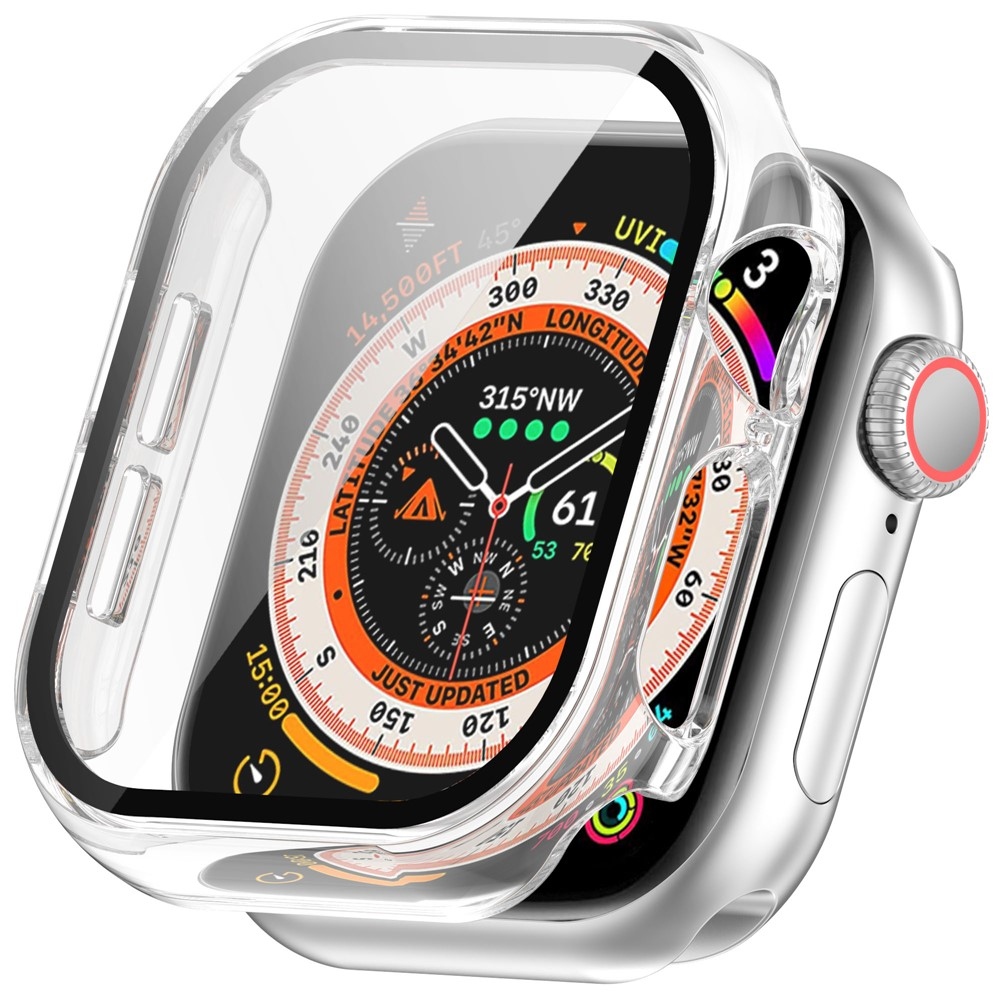 Overall plastové nasadzovacie puzdro s ochranným sklom na Apple Watch 11/10 42mm - priehľadné