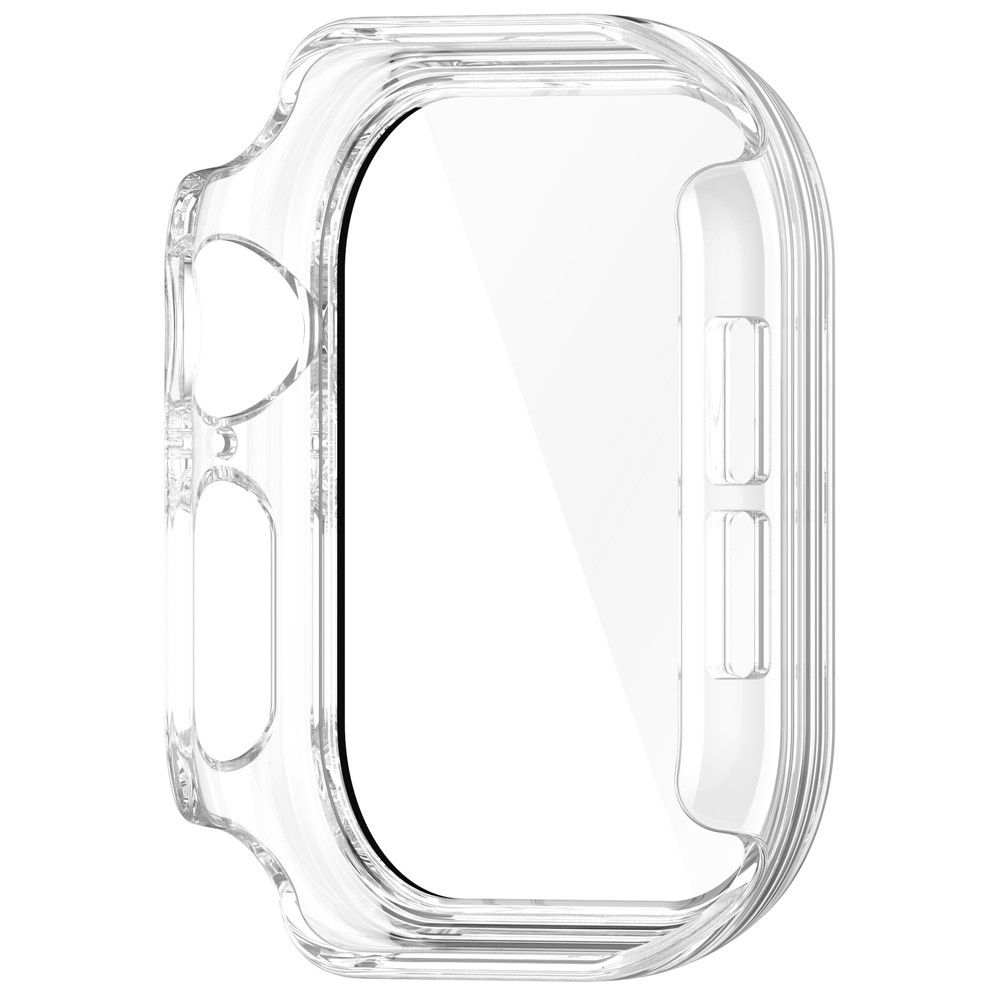 Overall plastové nasadzovacie puzdro s ochranným sklom na Apple Watch 11/10 42mm - priehľadné