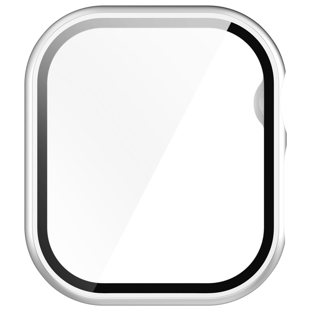 Overall plastové nasadzovacie puzdro s ochranným sklom na Apple Watch 11/10 42mm - strieborné