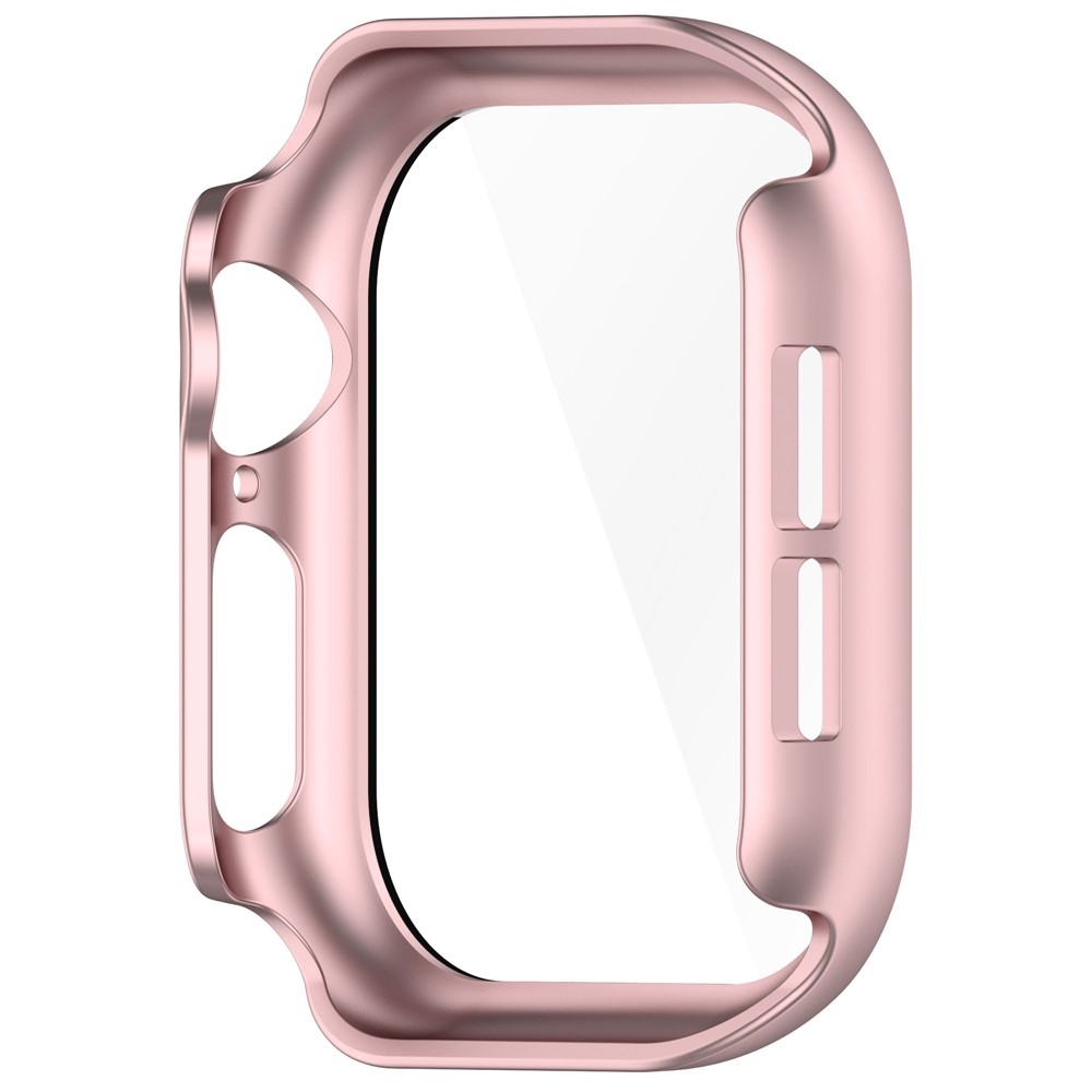 Overall plastové nasadzovacie puzdro s ochranným sklom na Apple Watch 11/10 46mm - ružovozlaté
