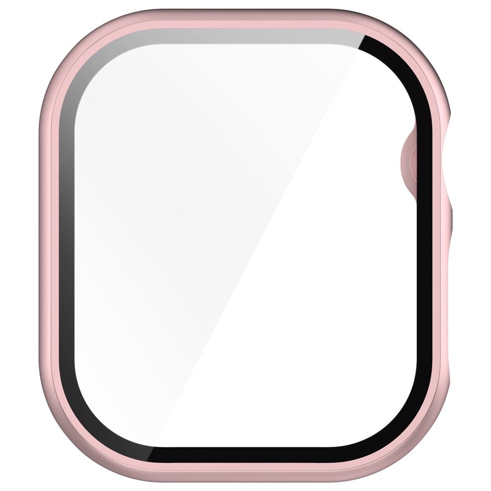 Overall plastové nasadzovacie puzdro s ochranným sklom na Apple Watch 11/10 46mm - ružovozlaté