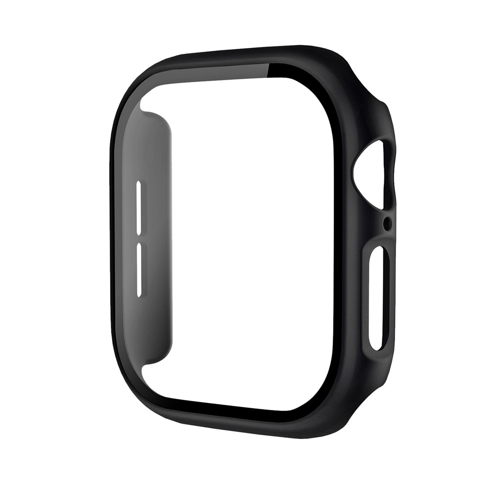 Overall plastové nasadzovacie puzdro s ochranným sklom na Apple Watch 12 42mm - čierne