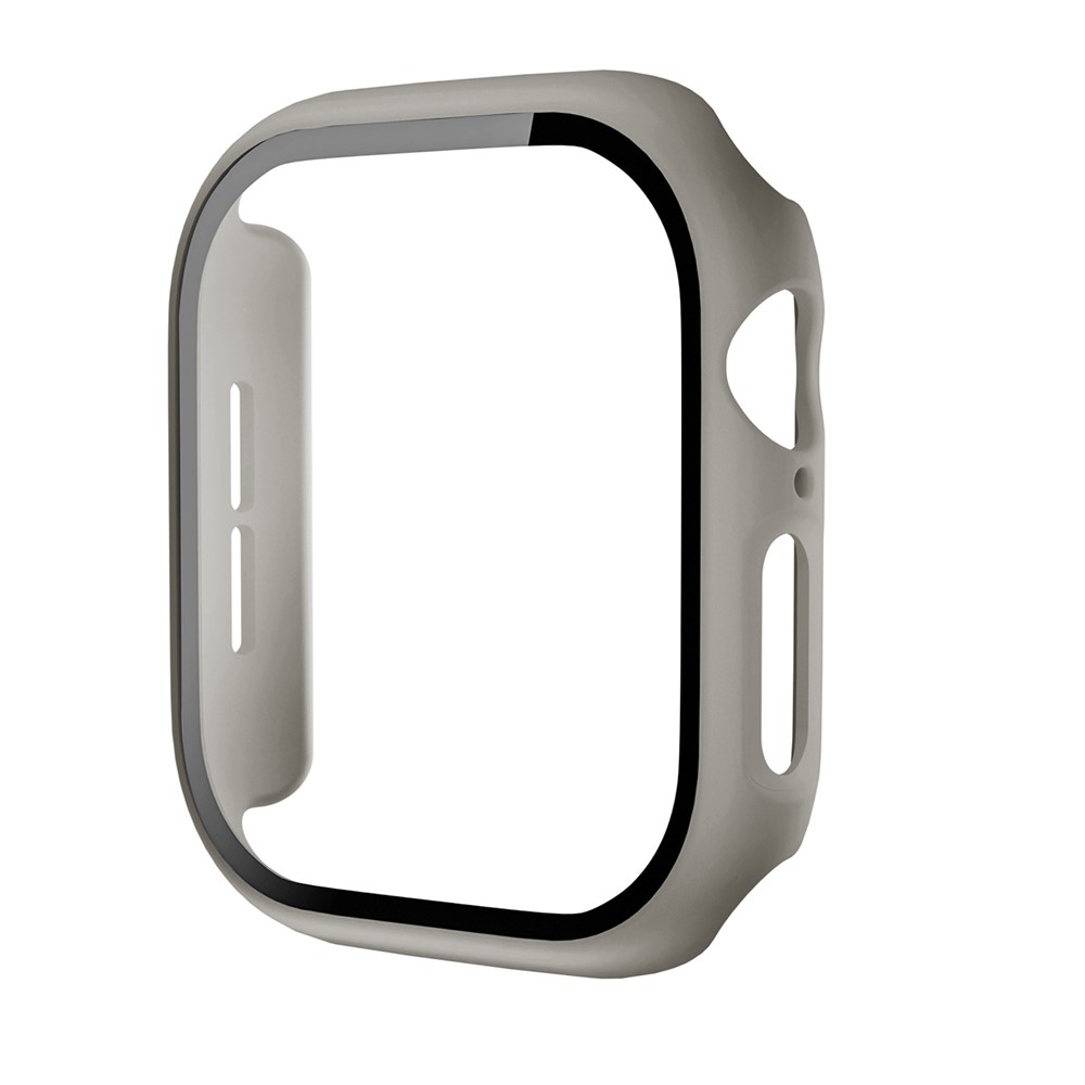 Overall plastové nasadzovacie puzdro s ochranným sklom na Apple Watch 12 42mm - khaki