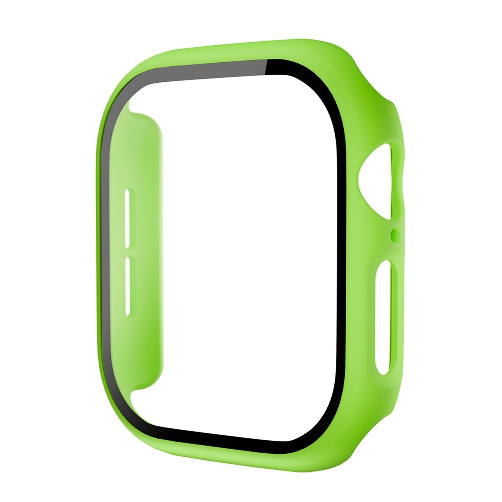 Overall plastové nasadzovacie puzdro s ochranným sklom na Apple Watch 12 42mm - lime zelené