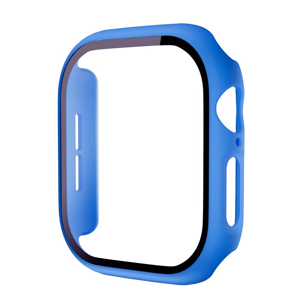 Overall plastové nasadzovacie puzdro s ochranným sklom na Apple Watch 12 42mm - modré
