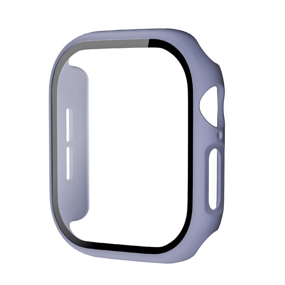 Overall plastové nasadzovacie puzdro s ochranným sklom na Apple Watch 12 42mm - svetlofialové