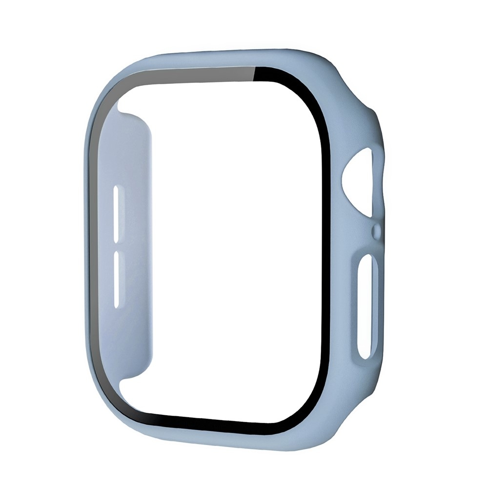 Overall plastové nasadzovacie puzdro s ochranným sklom na Apple Watch 12 42mm - svetlomodré