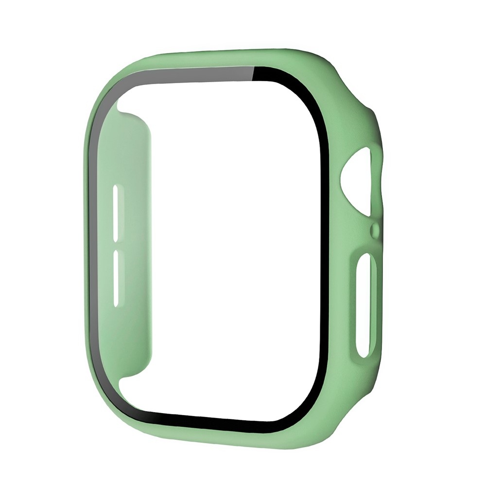 Overall plastové nasadzovacie puzdro s ochranným sklom na Apple Watch 12 42mm - svetlozelené