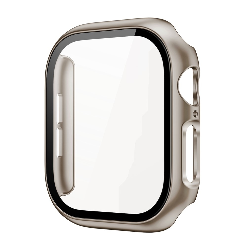 Overall plastové nasadzovacie puzdro s ochranným sklom na Apple Watch 12 42mm - titán
