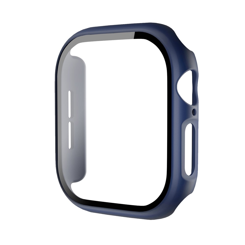 Overall plastové nasadzovacie puzdro s ochranným sklom na Apple Watch 12 42mm - tmavomodré