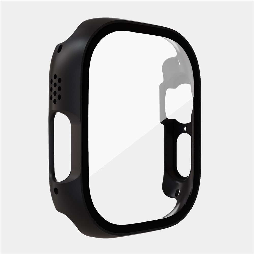 Overall plastové nasadzovacie puzdro s ochranným sklom na Apple Watch Ultra 4/3/2/1 49mm - čierne