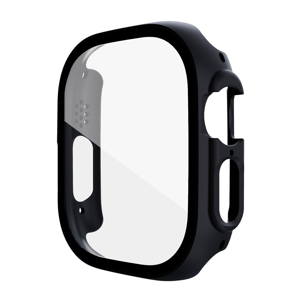 Overall plastové nasadzovacie puzdro s ochranným sklom na Apple Watch Ultra 4/3/2/1 49mm - čierne