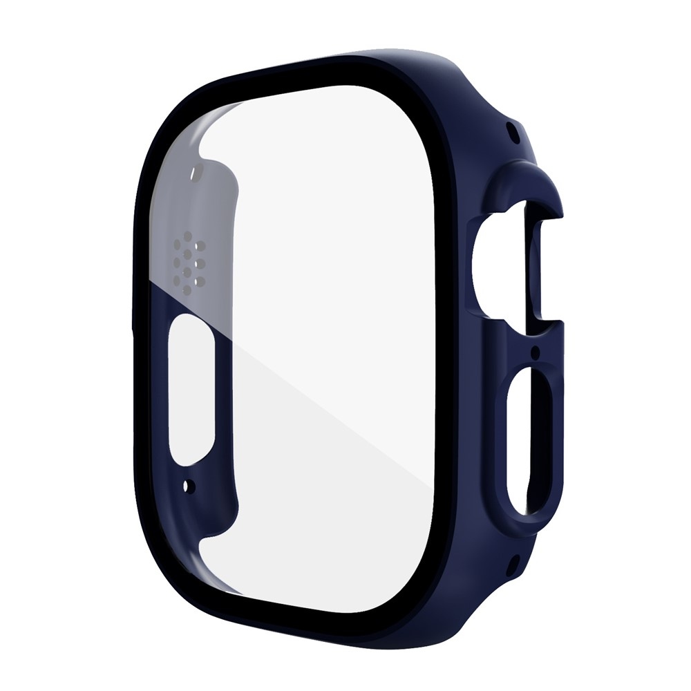 Overall plastové nasadzovacie puzdro s ochranným sklom na Apple Watch Ultra 4/3/2/1 49mm - modré