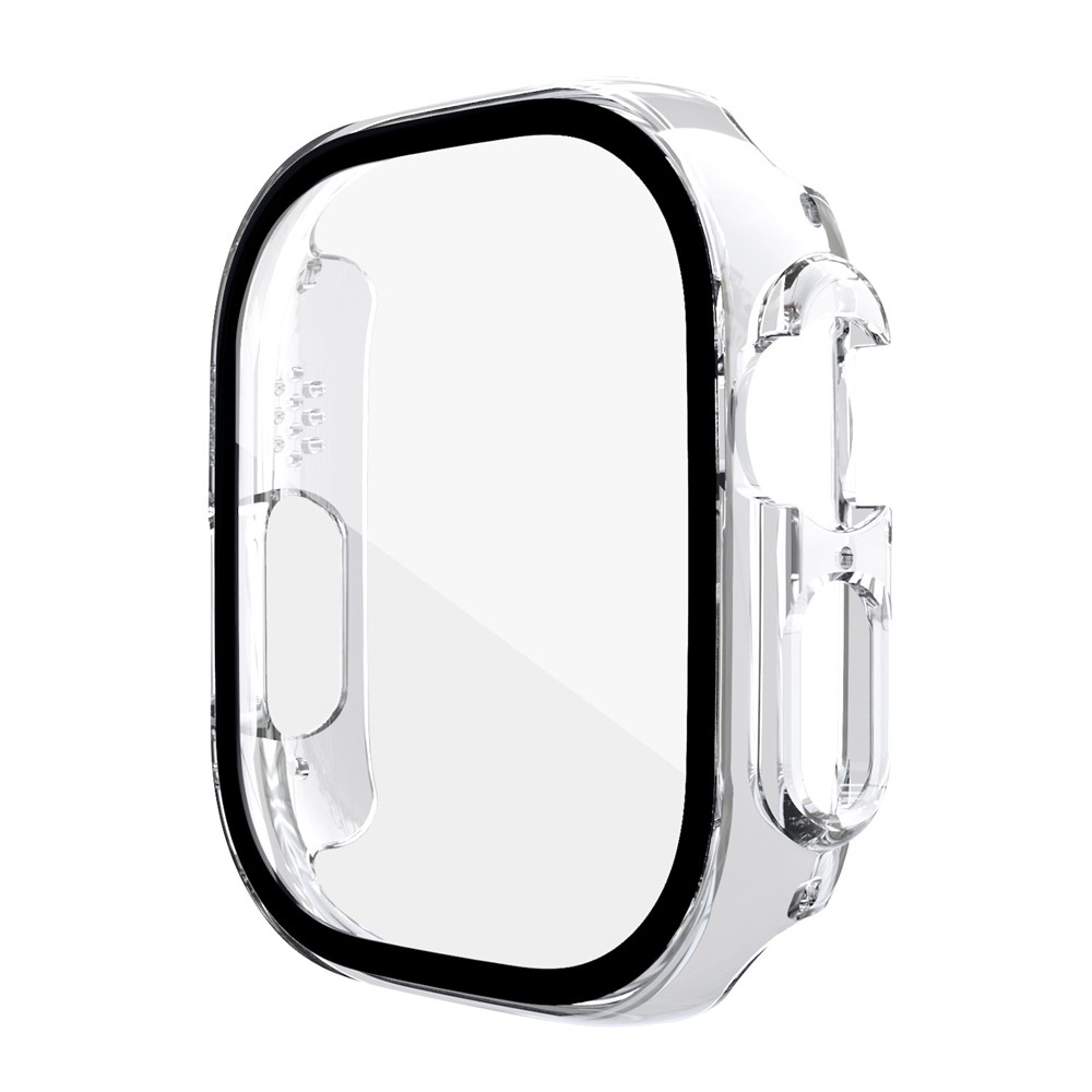 Overall plastové nasadzovacie puzdro s ochranným sklom na Apple Watch Ultra 4/3/2/1 49mm - priehľadné