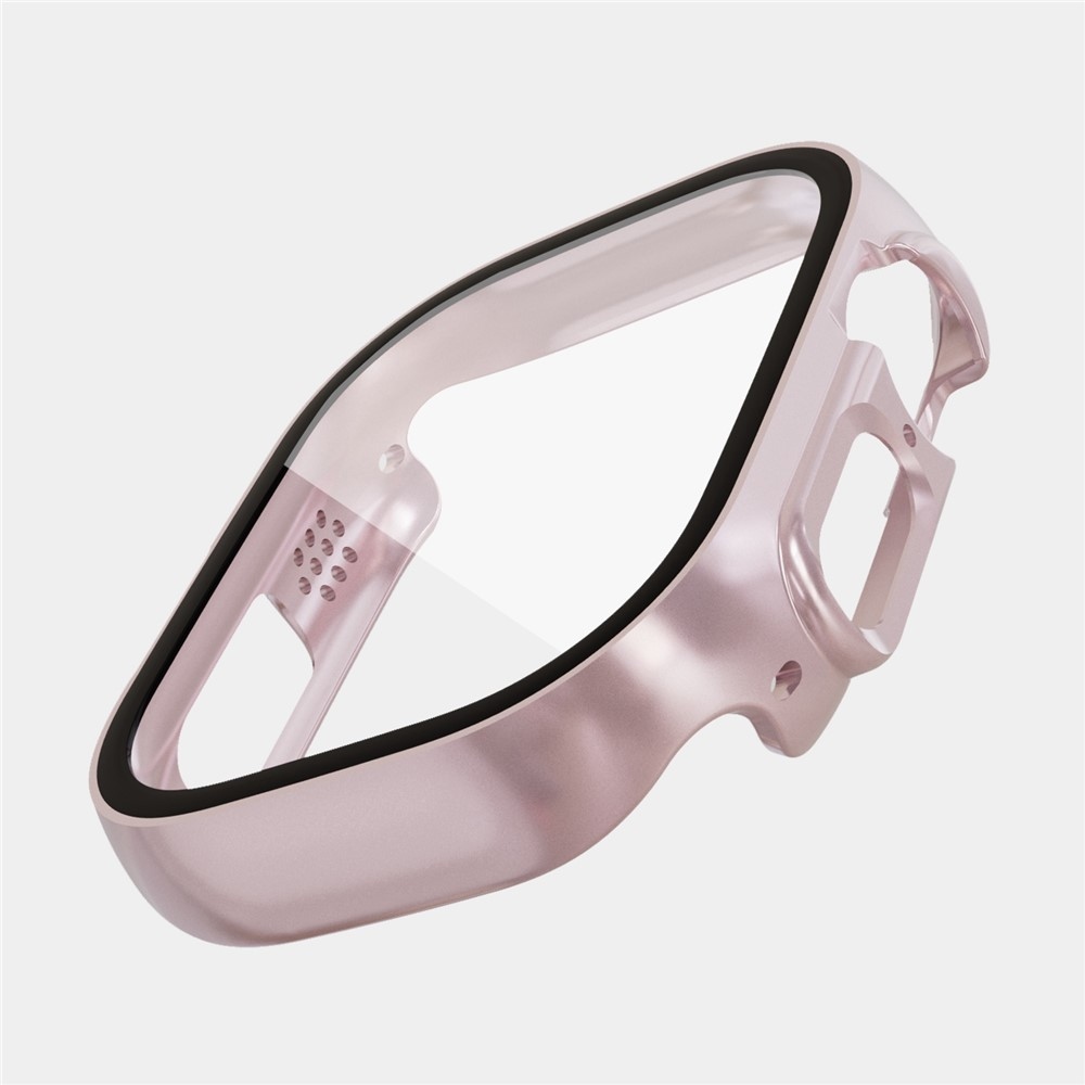 Overall plastové nasadzovacie puzdro s ochranným sklom na Apple Watch Ultra 4/3/2/1 49mm - ružovozlaté