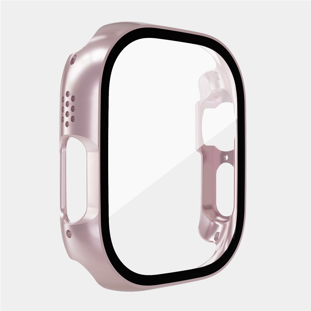 Overall plastové nasadzovacie puzdro s ochranným sklom na Apple Watch Ultra 4/3/2/1 49mm - ružovozlaté