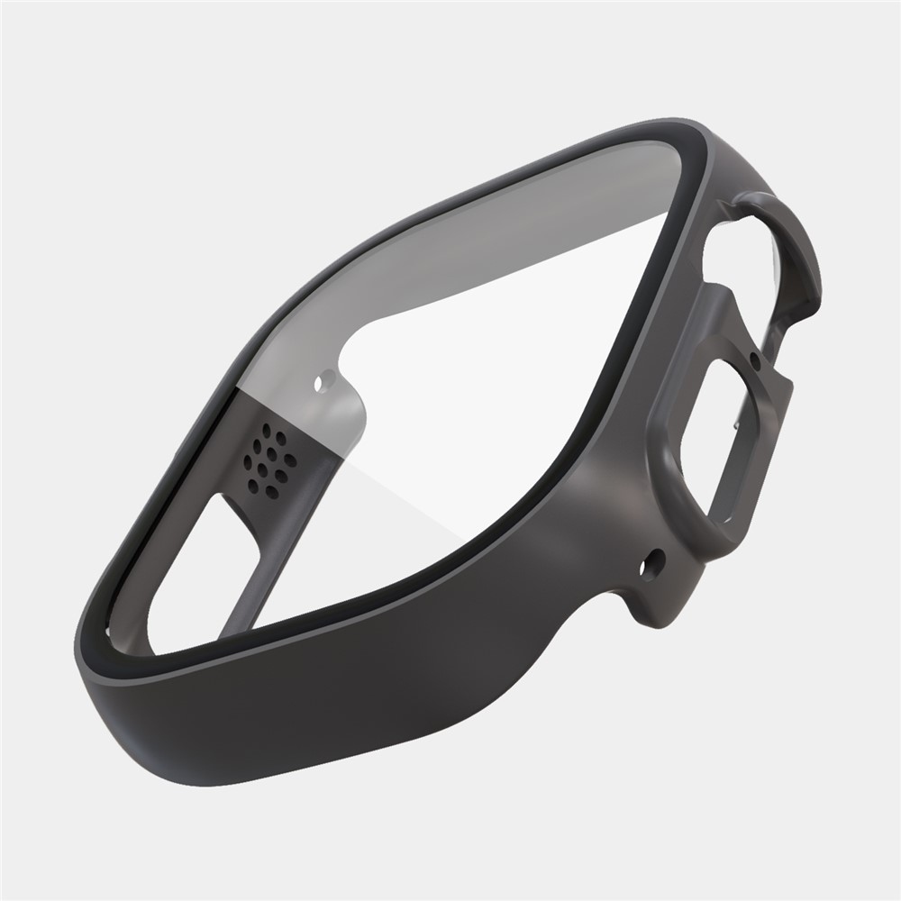Overall plastové nasadzovacie puzdro s ochranným sklom na Apple Watch Ultra 4/3/2/1 49mm - šedé