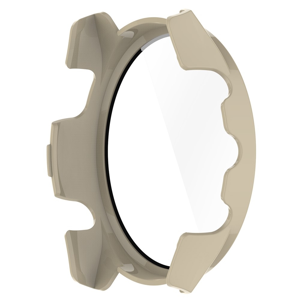 Overall plastové nasadzovacie puzdro s ochranným sklom na Garmin Forerunner 265 - béžové