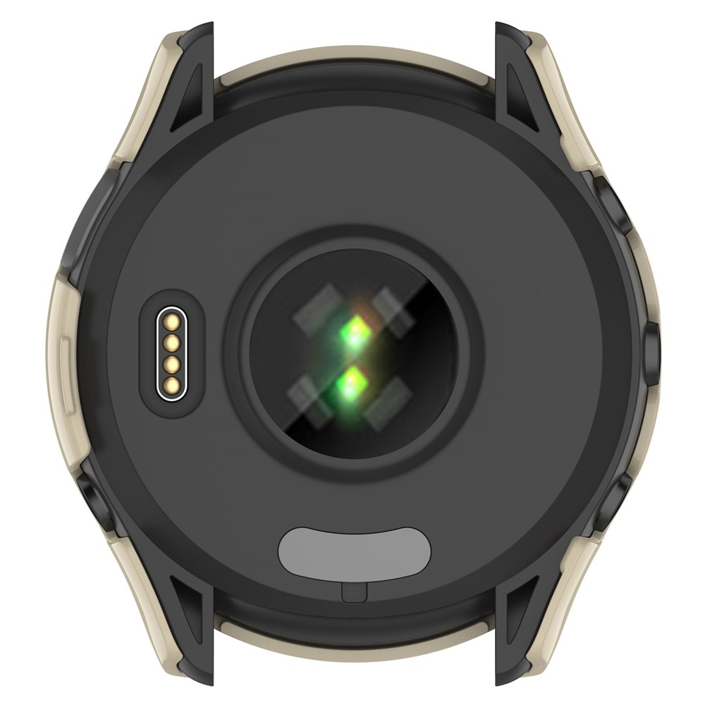 Overall plastové nasadzovacie puzdro s ochranným sklom na Garmin Forerunner 265 - béžové