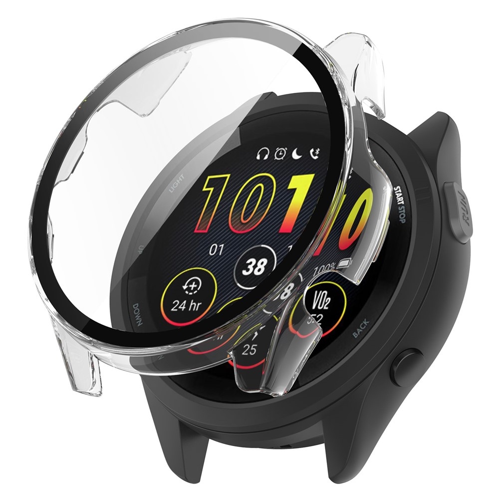 Overall plastové nasadzovacie puzdro s ochranným sklom na Garmin Forerunner 265 - priehľadné