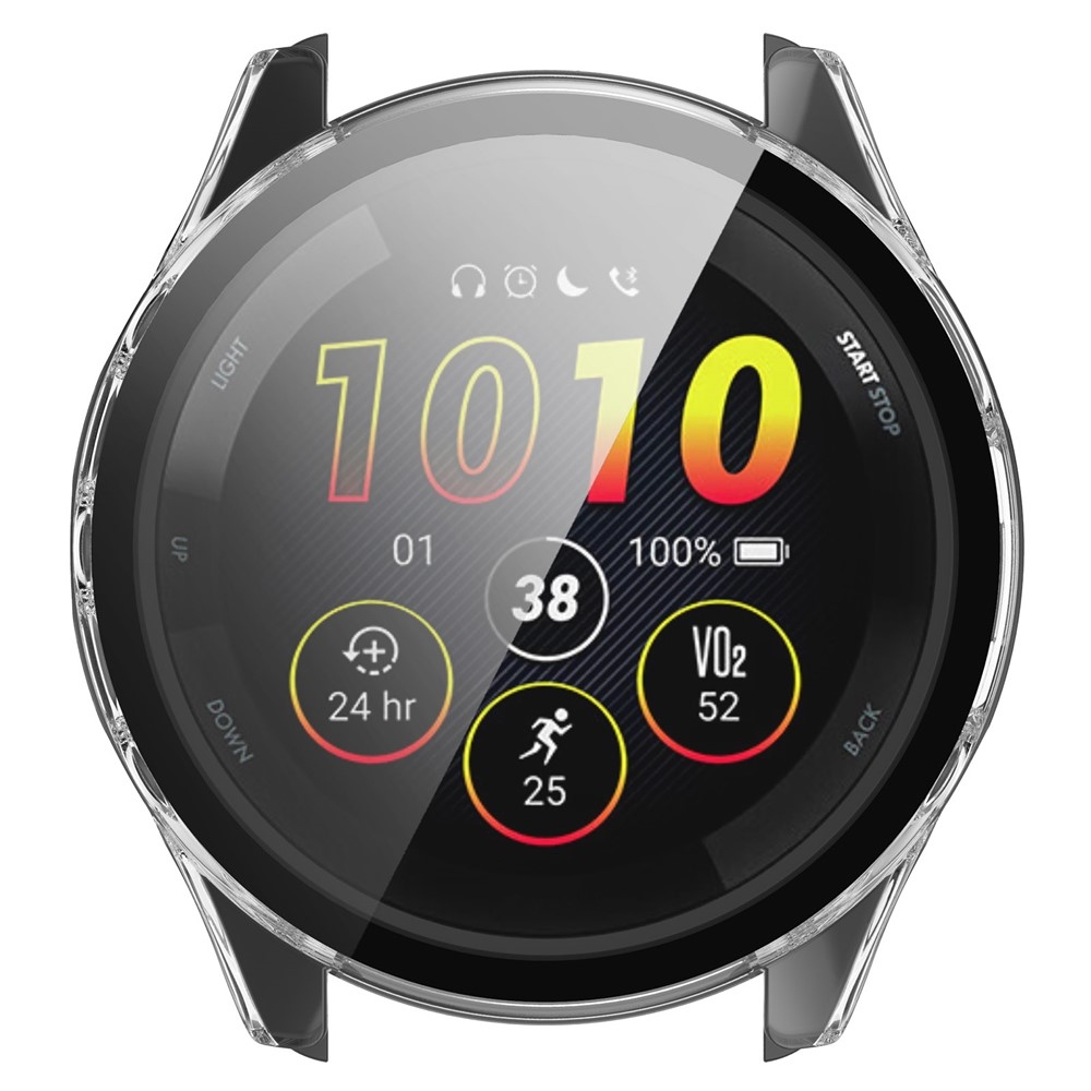 Overall plastové nasadzovacie puzdro s ochranným sklom na Garmin Forerunner 265 - priehľadné