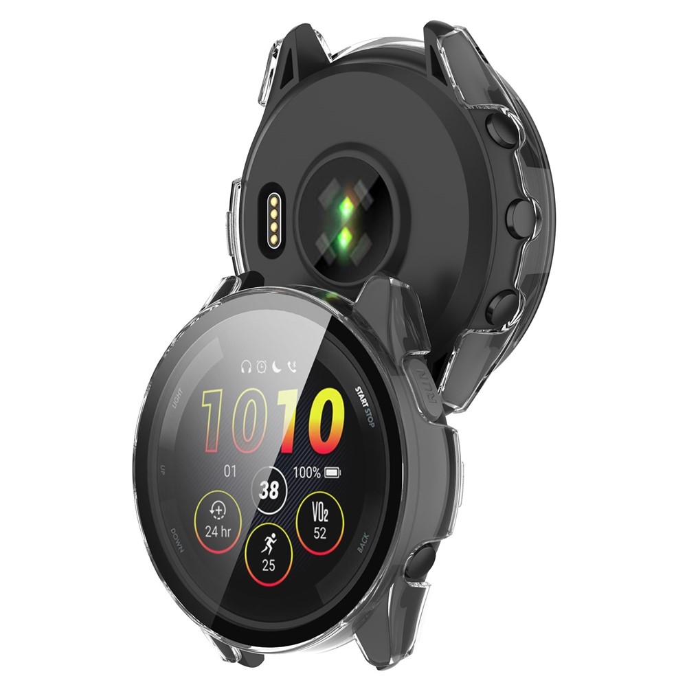 Overall plastové nasadzovacie puzdro s ochranným sklom na Garmin Forerunner 265 - priehľadné