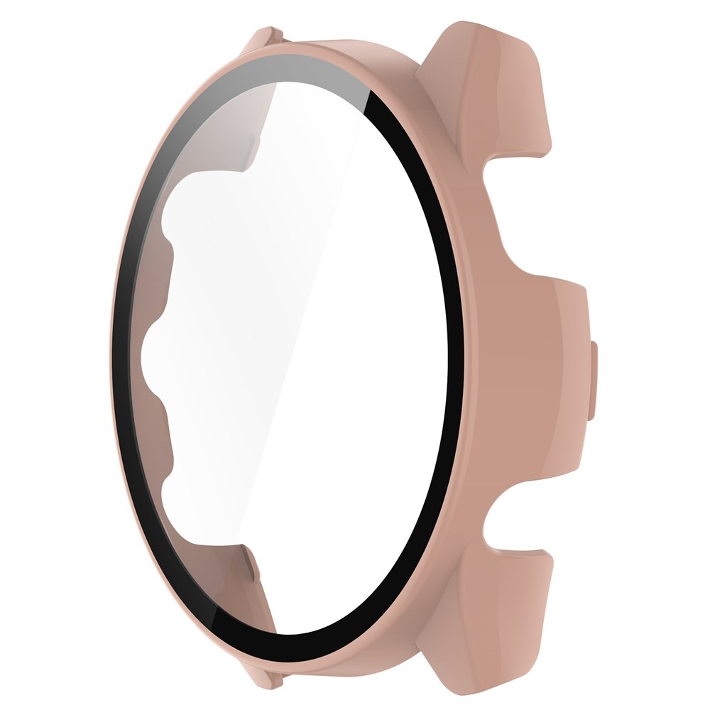 Overall plastové nasadzovacie puzdro s ochranným sklom na Garmin Forerunner 265 - ružové