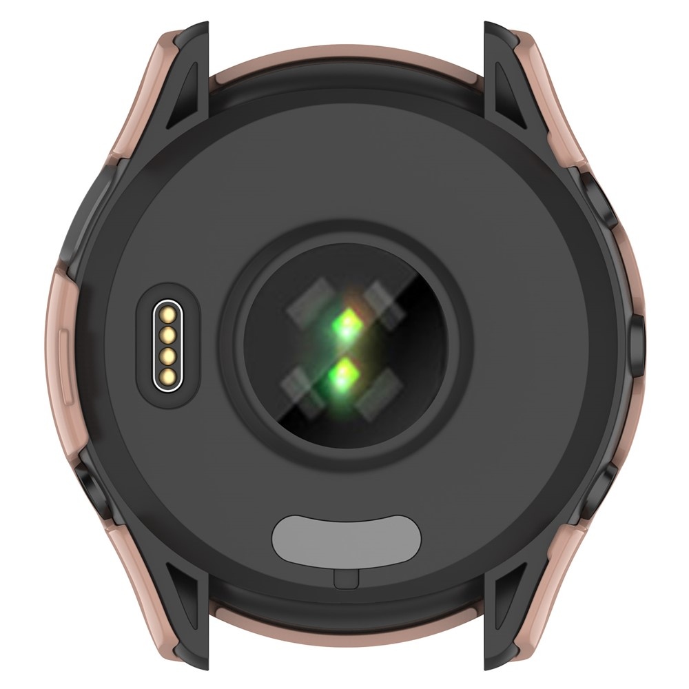 Overall plastové nasadzovacie puzdro s ochranným sklom na Garmin Forerunner 265 - ružové
