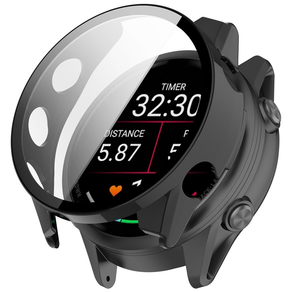 Overall plastové nasadzovacie puzdro s ochranným sklom na Garmin Forerunner 570 42mm - čierne