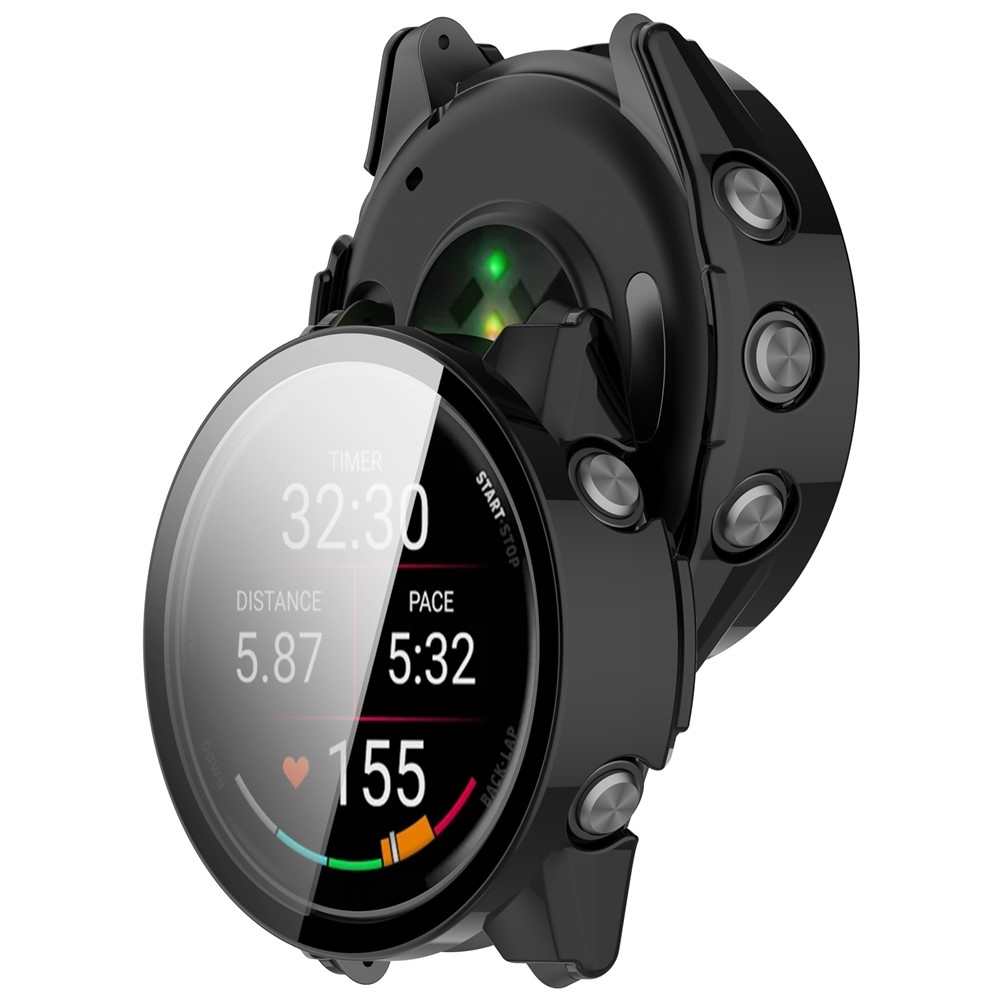 Overall plastové nasadzovacie puzdro s ochranným sklom na Garmin Forerunner 570 42mm - čierne