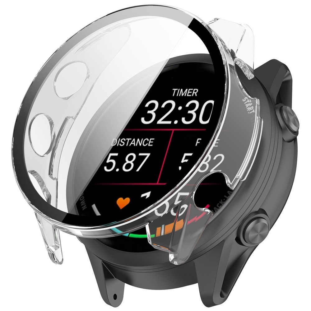 Overall plastové nasadzovacie puzdro s ochranným sklom na Garmin Forerunner 570 42mm - priehľadné