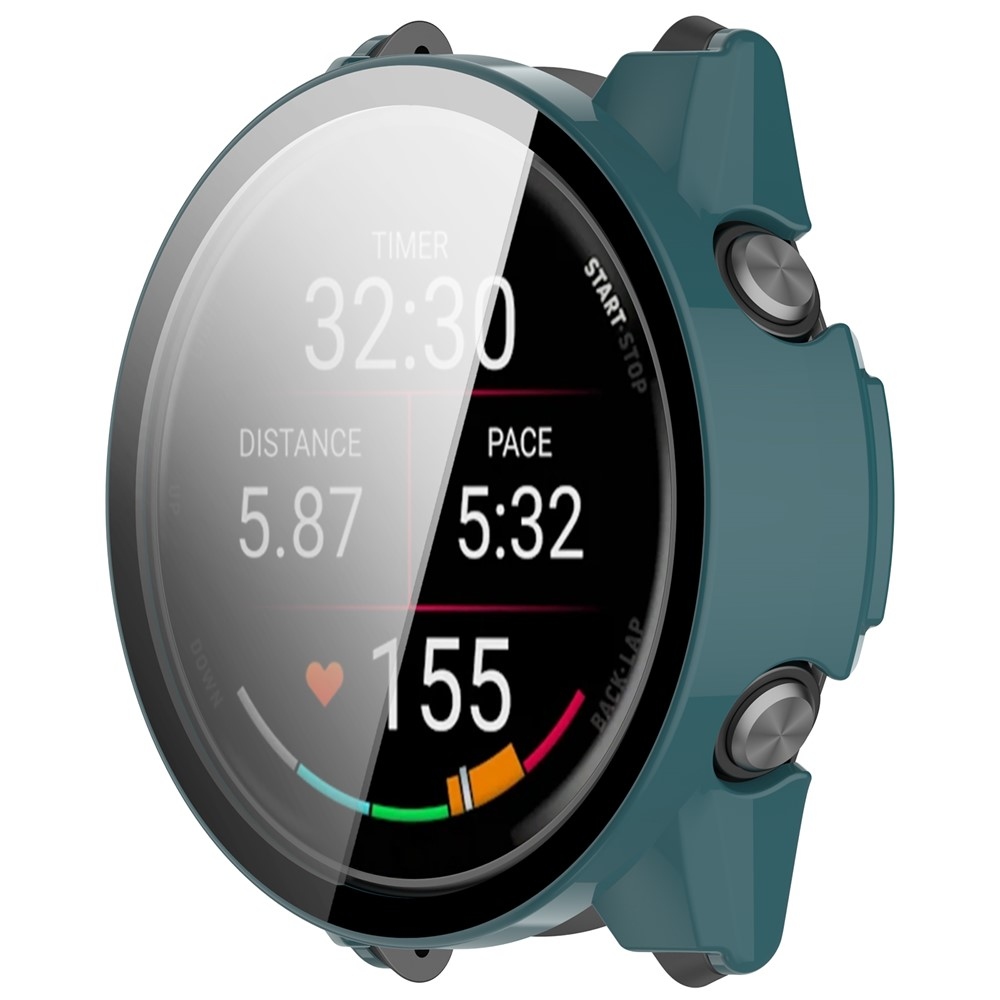 Overall plastové nasadzovacie puzdro s ochranným sklom na Garmin Forerunner 570 42mm - zelené
