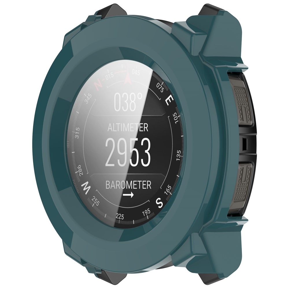 Overall plastové nasadzovacie puzdro s ochranným sklom na Garmin Instinct 3 45mm/Instinct 3 Solar 45mm - zelené