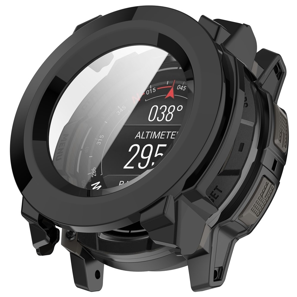 Overall plastové nasadzovacie puzdro s ochranným sklom na Garmin Instinct 3 50mm/3 Solar 50mm - čierne