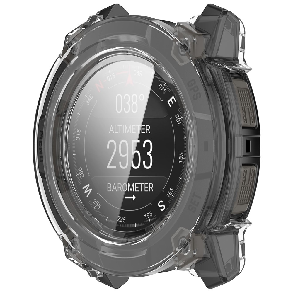 Overall plastové nasadzovacie puzdro s ochranným sklom na Garmin Instinct 3 50mm/3 Solar 50mm - priehľadné