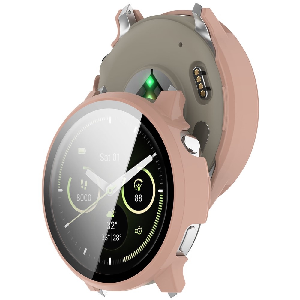 Overall plastové nasadzovacie puzdro s ochranným sklom na Garmin Venu 4 45mm - ružové