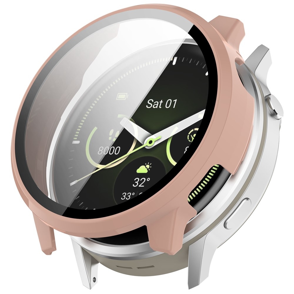 Overall plastové nasadzovacie puzdro s ochranným sklom na Garmin Venu 4 45mm - ružové