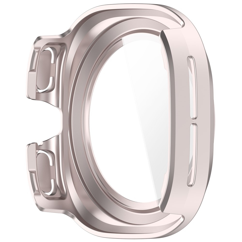 Overall plastové nasadzovacie puzdro s ochranným sklom na Samsung Galaxy Watch Ultra2 47mm/Watch Ultra (2025) 47mm - béžové