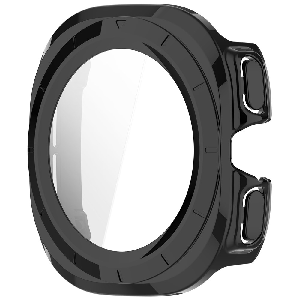 Overall plastové nasadzovacie púzdro s ochranným sklom na Samsung Galaxy Watch Ultra2 47mm/Watch Ultra (2025) 47mm - čierne