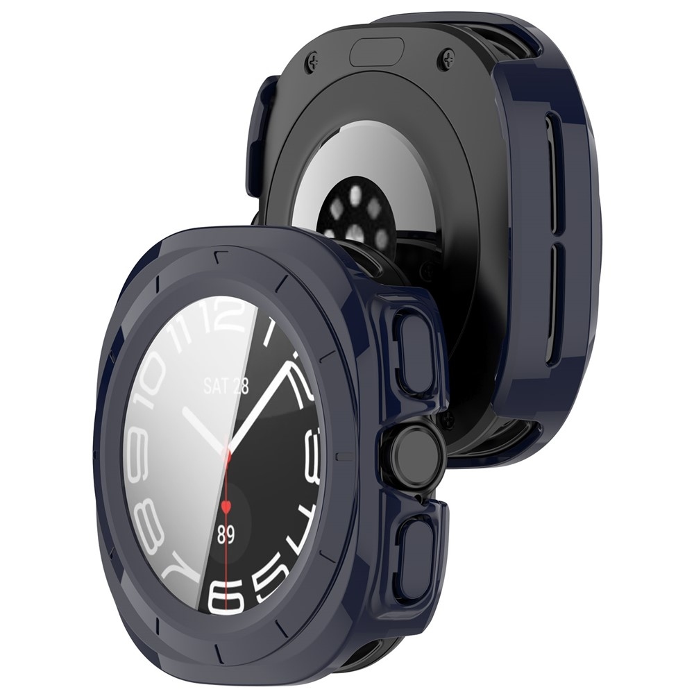 Overall plastové nasadzovacie púzdro s ochranným sklom na Samsung Galaxy Watch Ultra2 47mm/Watch Ultra (2025) 47mm - modré