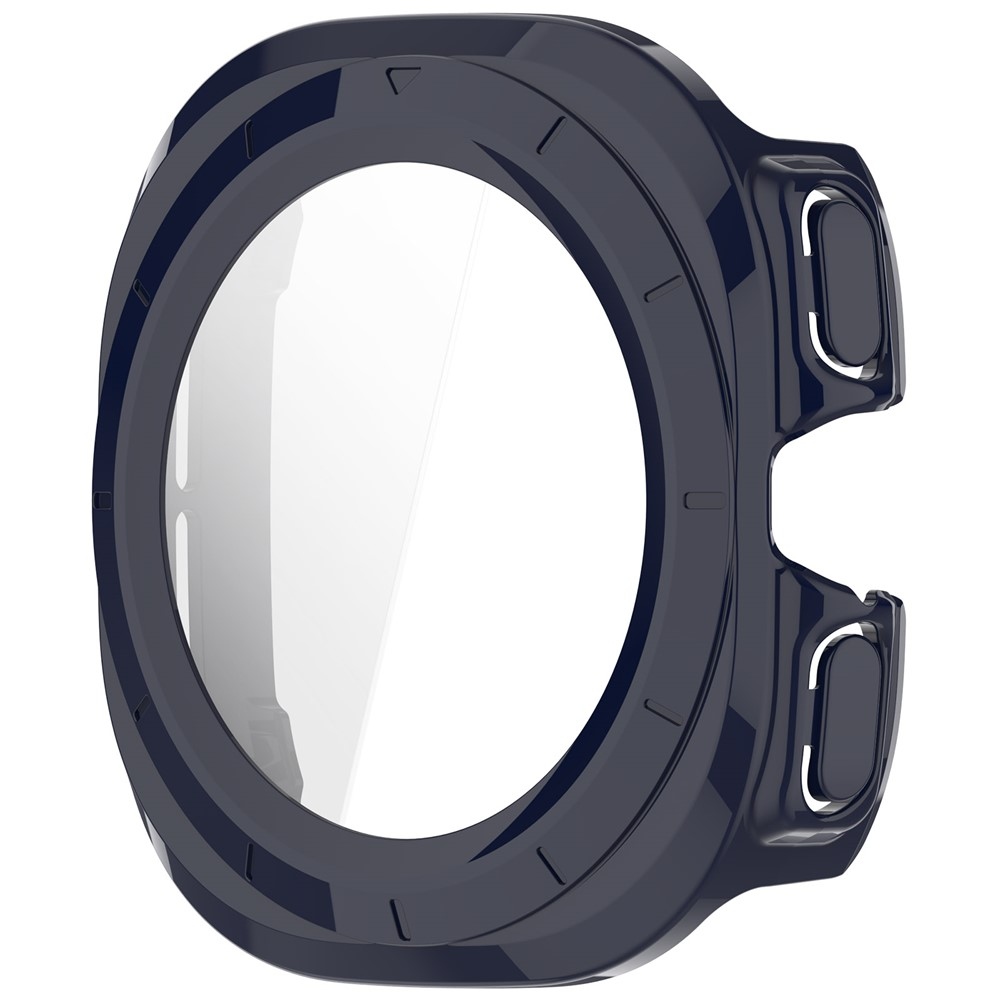 Overall plastové nasadzovacie púzdro s ochranným sklom na Samsung Galaxy Watch Ultra2 47mm/Watch Ultra (2025) 47mm - modré